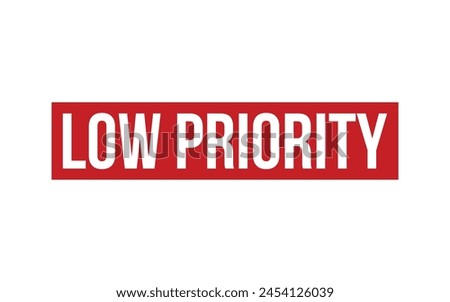 Red Low Priority Rubber Stamp Seal Vector