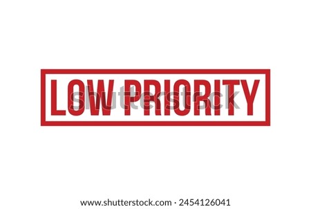 Low Priority Rubber Stamp Seal Vector