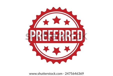 Preferred Stamp. Red Preferred Rubber grunge Stamp