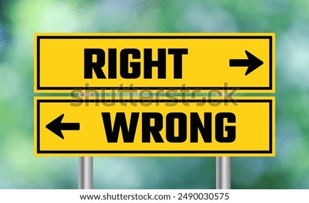 Similar – Foto Bild Right or Wrong Richtig oder Falsch