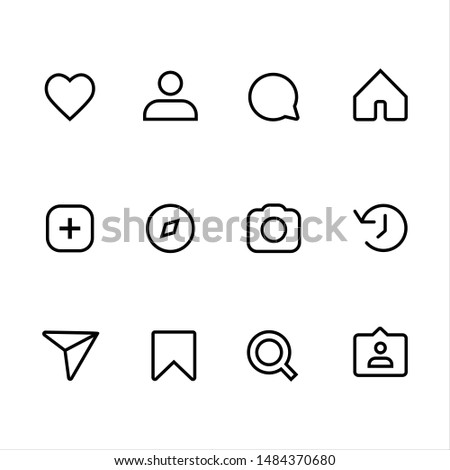 Line and filled Application action icon