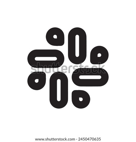 Slack logo icon black line design