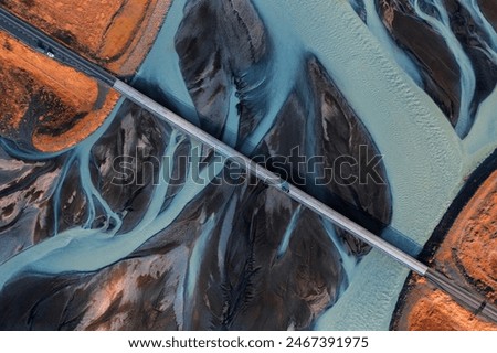 Image, Stock Photo Iceland from above drone image