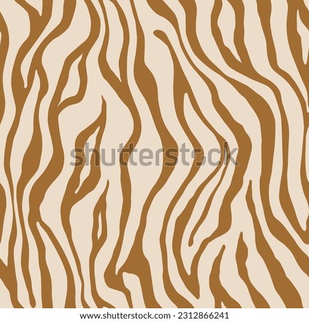 Tiger gold seamless pattern. Vector animal skin print. Fashion stylish organic texture. 