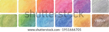 Vector watercolor square painting set