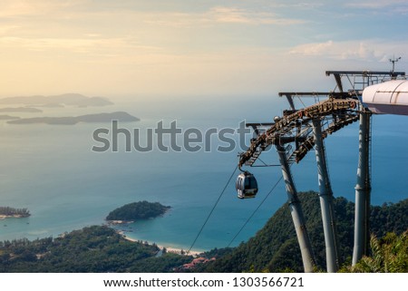 Similar – Image, Stock Photo Langkawi Cable Car Summer