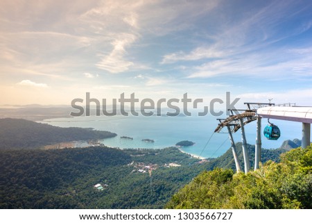 Similar – Image, Stock Photo Langkawi Cable Car Summer