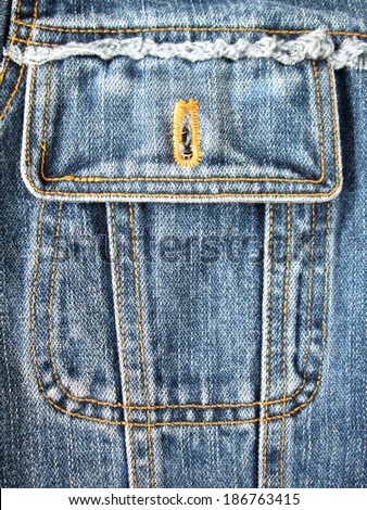 Jeans shirt pocket