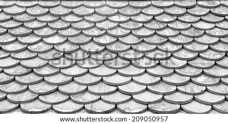 Old wood textured tiled roof background