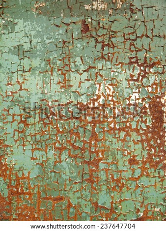 rust on green metal door texture