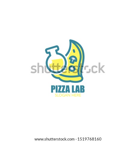 pizza lab logo. symbol and icon of pizza