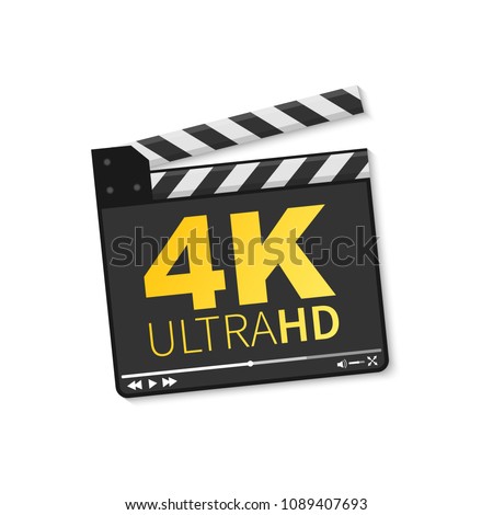 Logo 4K Ultra HD. Vector illustration of 4K video.