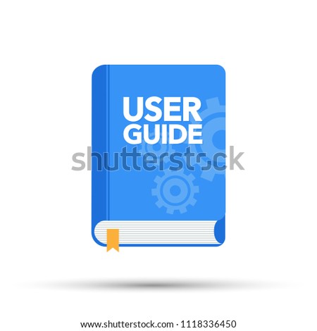 User Guide book. Flat vector stock illustration.