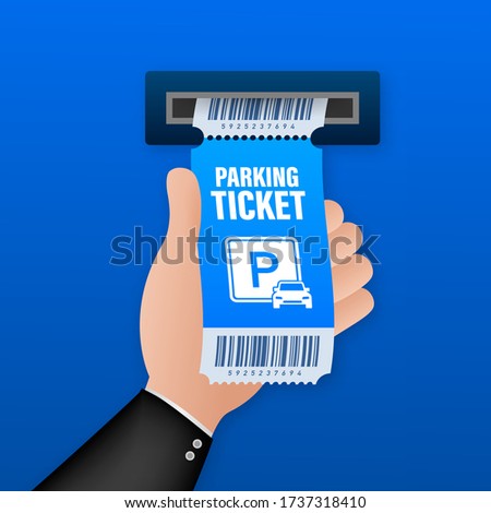 Parking tickets, great design for any purposes. Parking zone. Vector stock illustration.