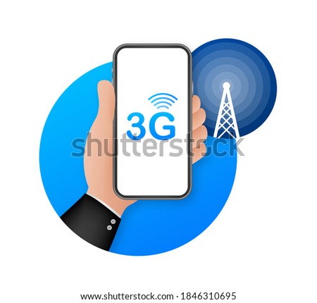 3G network wireless systems and internet. Communication network. Vector illustration.