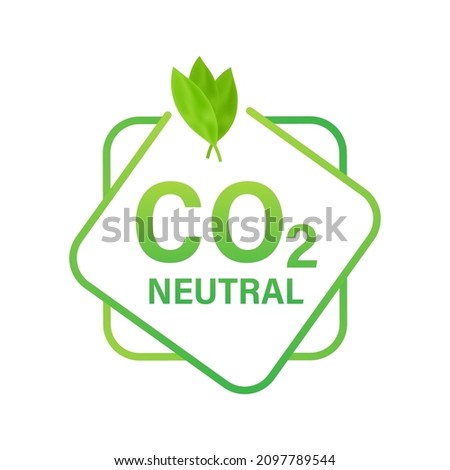 Carbon neutral logo, great design for any purposes. Carbon neutral. Vector icon. Transport logo. Planet earth.