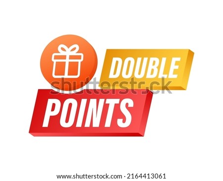 Flat icon with red double points for promotion design. Vector illustration design