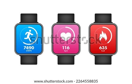 Activity and fitness tracker app. App for morning jogging or fitness. Walk steps.