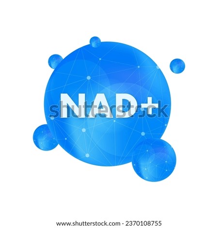 Nicotinamide mononucleotide molecule. Skeletal formula. Precursor of NAD. Vector stock illustration