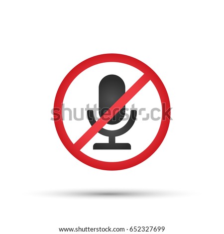 No recording sign. No microphone sign