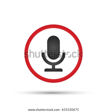 No recording sign. No microphone sign