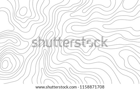 The stylized height of the topographic map in contour, lines. The concept of a conditional geography scheme and the terrain path. Design materials. Print image, Abstract bacground. Vector illustration