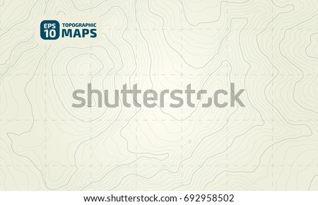 The stylized height of the topographic contour in lines and contours. Yellow Background. The concept of a conditional geography scheme and the terrain path. Vector illustration