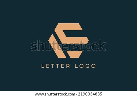 Hexagon Letter E Logo. Flat Vector Logo Design Template Element