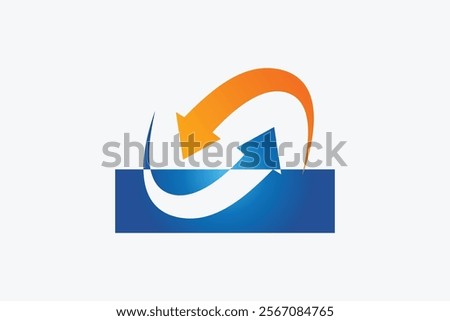 Circular Arrow Sync Logo Design Element