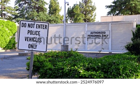 Similar – Image, Stock Photo personnel entrance Facade