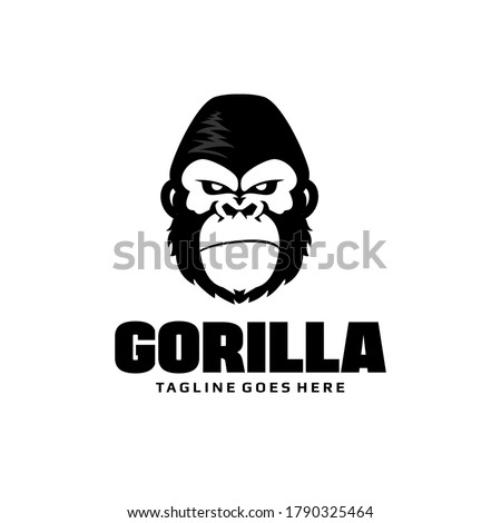 Gorilla head logo - Monkey vector template