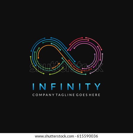 Infinity Line Logo / Colorful Infinite Line Vector