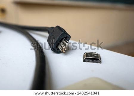 Image, Stock Photo Cables come out of the ground