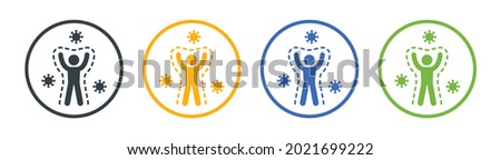 Immune system vector icon. Health bacteria virus protection. Vector illustration