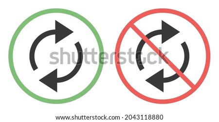 No change sign. Replace, refresh and update icon vector illustration.