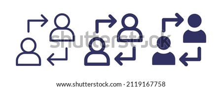 User switch icon. Change user icon in different design. Vector illustration.