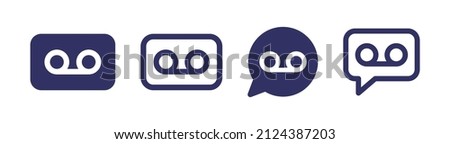 Voicemail icon. Voice recorder icon vector illustration.