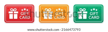 Gift card vector illustration. Birthday present, exclusive giftcard voucher template concept.