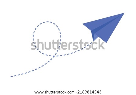 Paper plane origami flying line icon vector illustration.