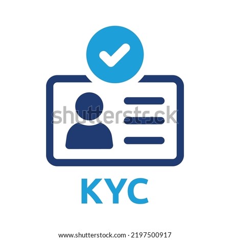 KYC - Know Your Customer vector icon design. Profile identity symbol isolated on white background. Personal information for identification concept.