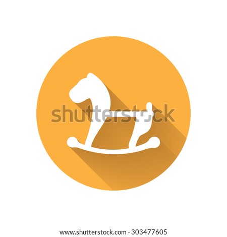 Rocking Horse Stock Vector Illustration 303477605 : Shutterstock