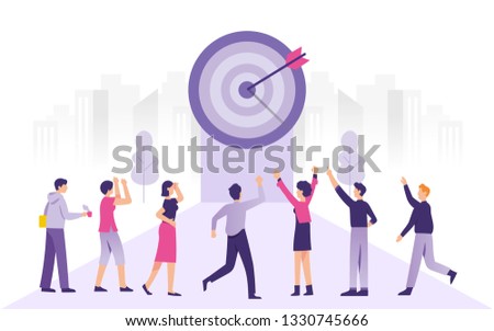 business teamwork goal achievement, group of people celebrate their target business achievement, motivation and cooperation towards goal concept 商業照片 © 