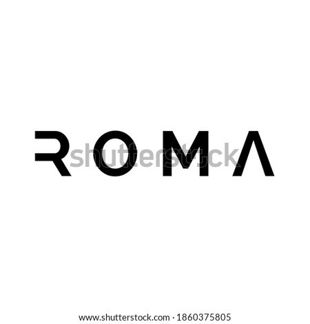 Modern and futuristic logo about roma text in eps vector