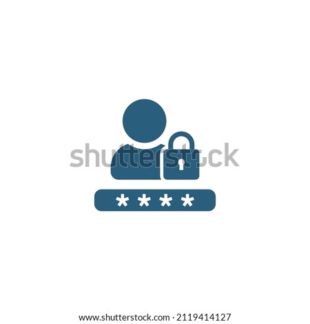 Password  icon. Account protection, security key, danger warning, wrong password. Design element. Vector