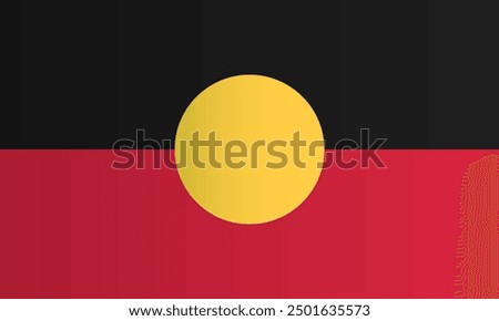 Australian Aboriginal national Flag. County identity