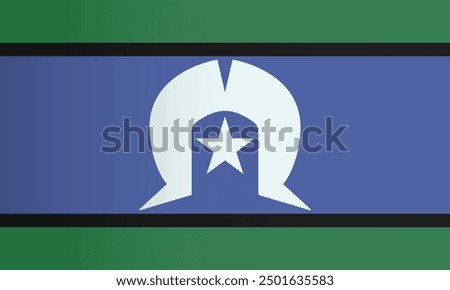 Torres Strait Islander national Flag. Country identity