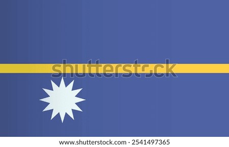 Republic of Nauru Flag. Coutry identity 