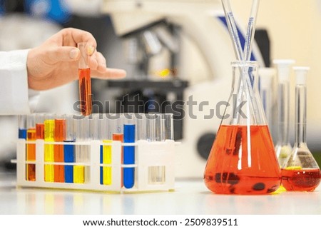 Similar – Image, Stock Photo Various glassware on orange table