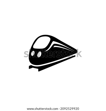 high speed train icon illustration design, bullet train symbol template vector