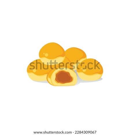simple flat nastar cookies illustration vector